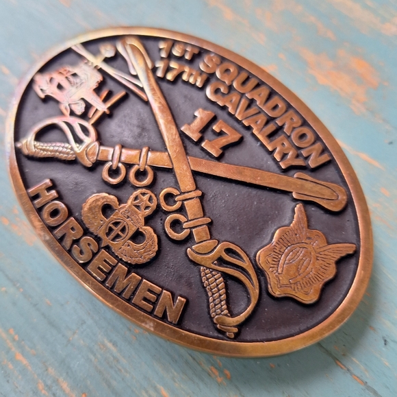 Brass Belt Buckle Mens Vintage Handmade Hand Cast Forged Metal Calvary Gifts Him - Picture 7 of 10